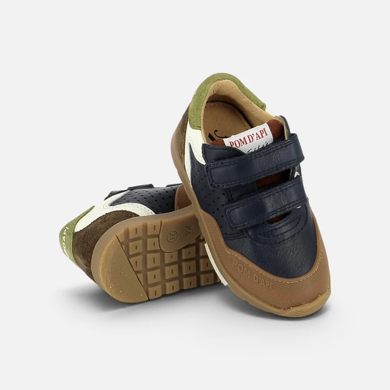 POUSS BUMP PERFO - NAPPA-VELOURS - MARINE-MULTI