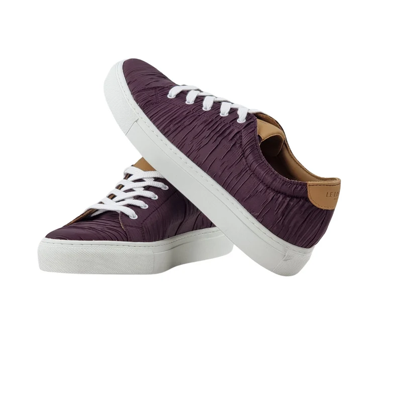 LACETS PLISSEE GRENAT