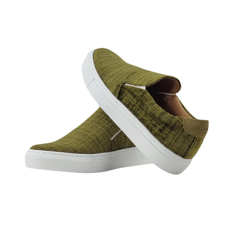 LES SLIP-ON VELOURS VERT