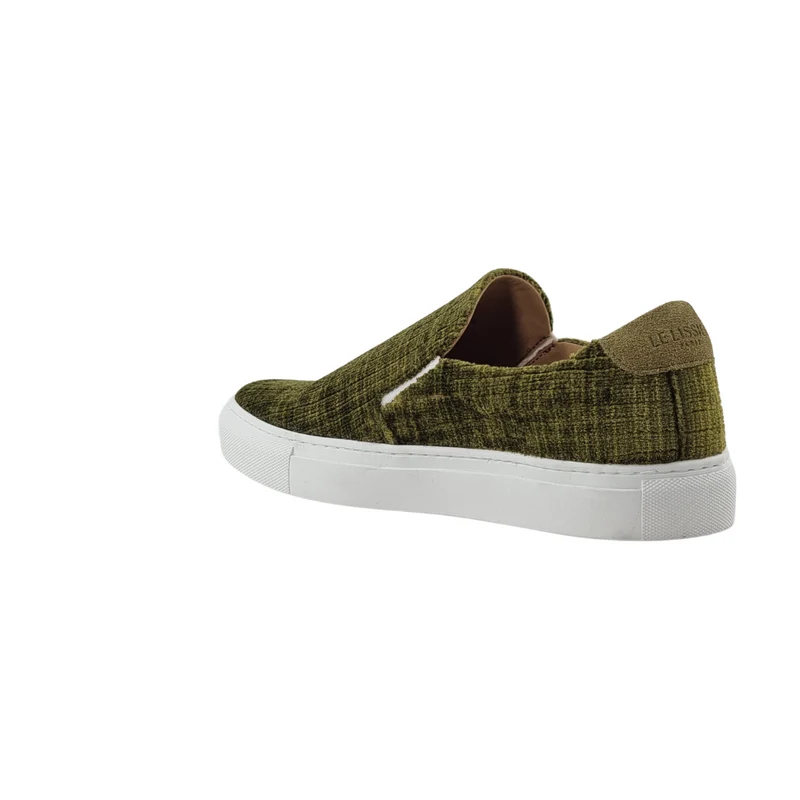 LES SLIP-ON VELOURS VERT
