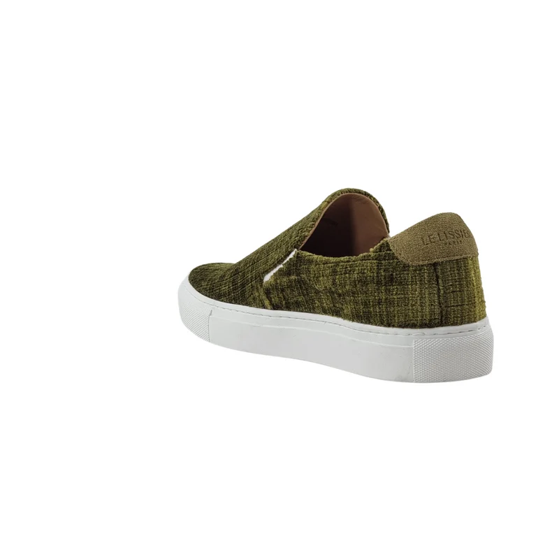 LES SLIP-ON VELOURS VERT