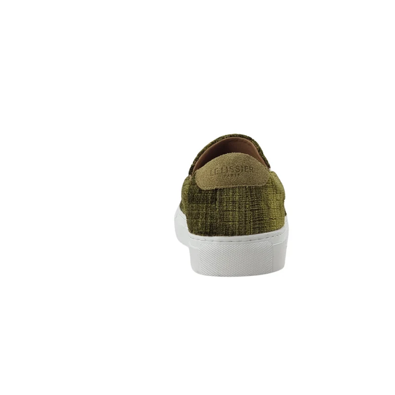 LES SLIP-ON VELOURS VERT