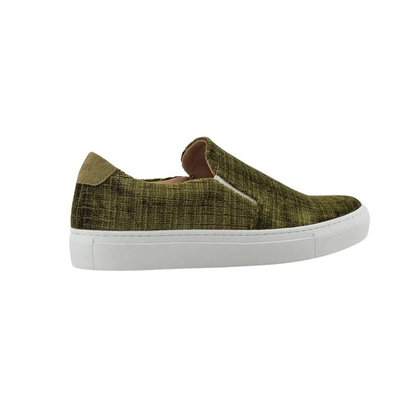 LES SLIP-ON VELOURS VERT