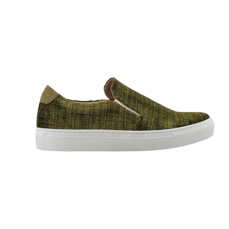 LES SLIP-ON VELOURS VERT