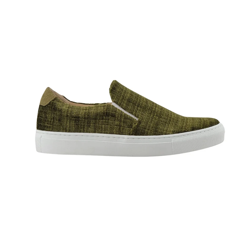 LES SLIP-ON VELOURS VERT