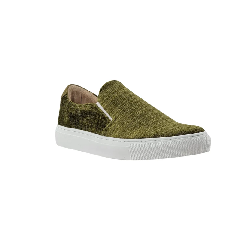 LES SLIP-ON VELOURS VERT