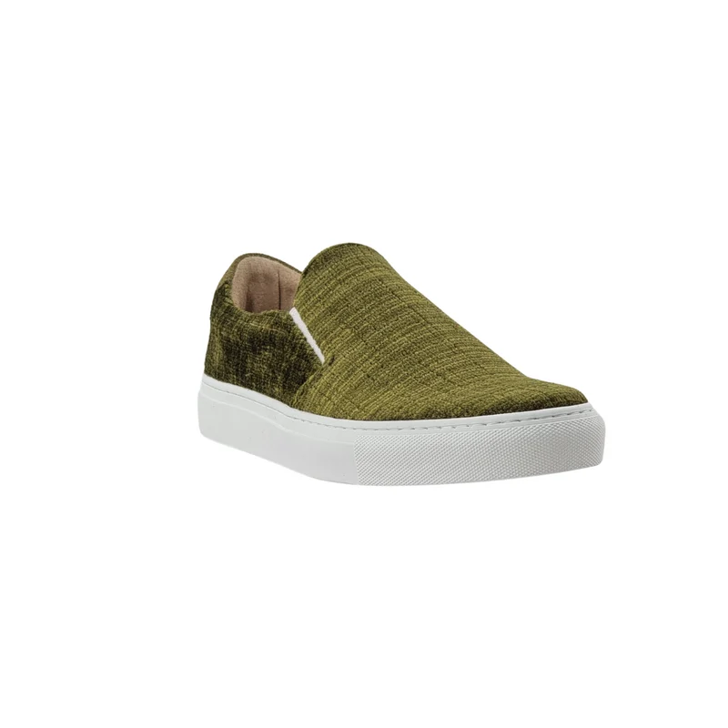 LES SLIP-ON VELOURS VERT