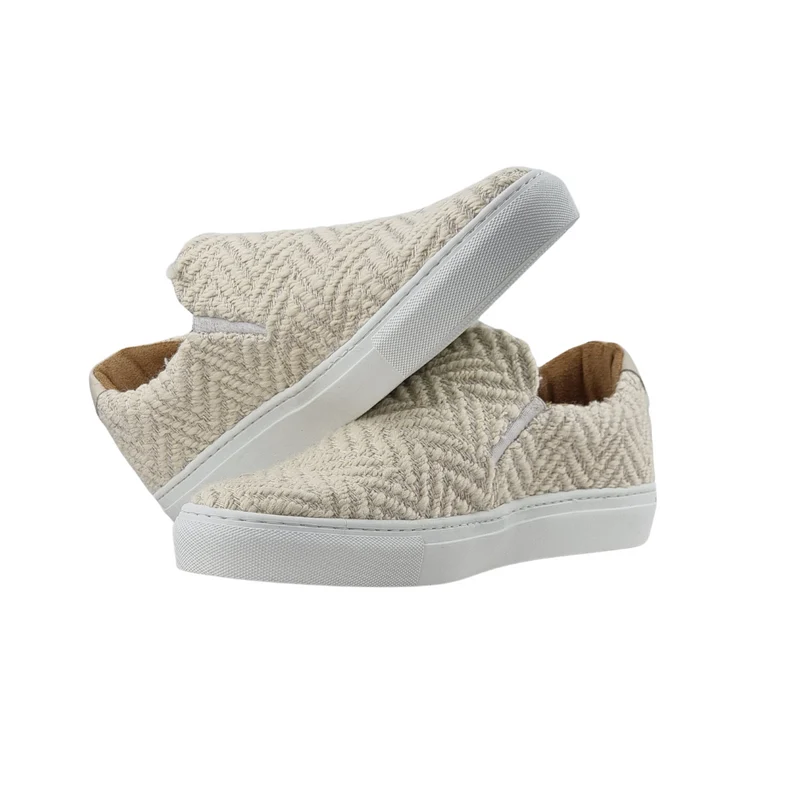 LES SLIP-ON CHEVRONS BEIGES