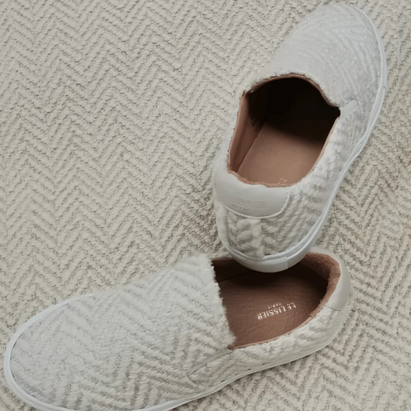 LES SLIP-ON CHEVRONS BEIGES
