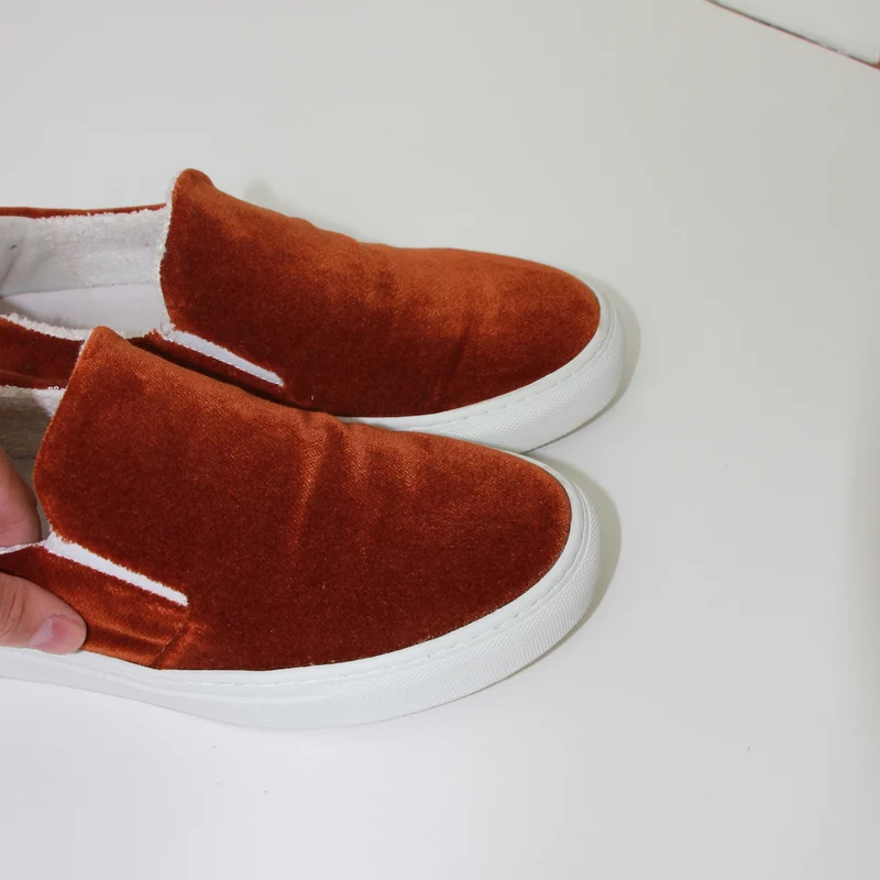 LES SLIP-ON VELOURS ROUILLE 🌱 VEGAN