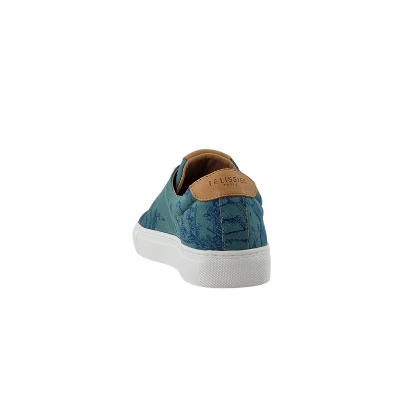 LACETS TOILE DE JOUY BLEU CANARD