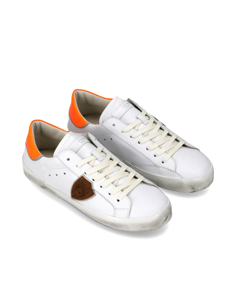 Sneakers Prsx Junior, White Neon Orange