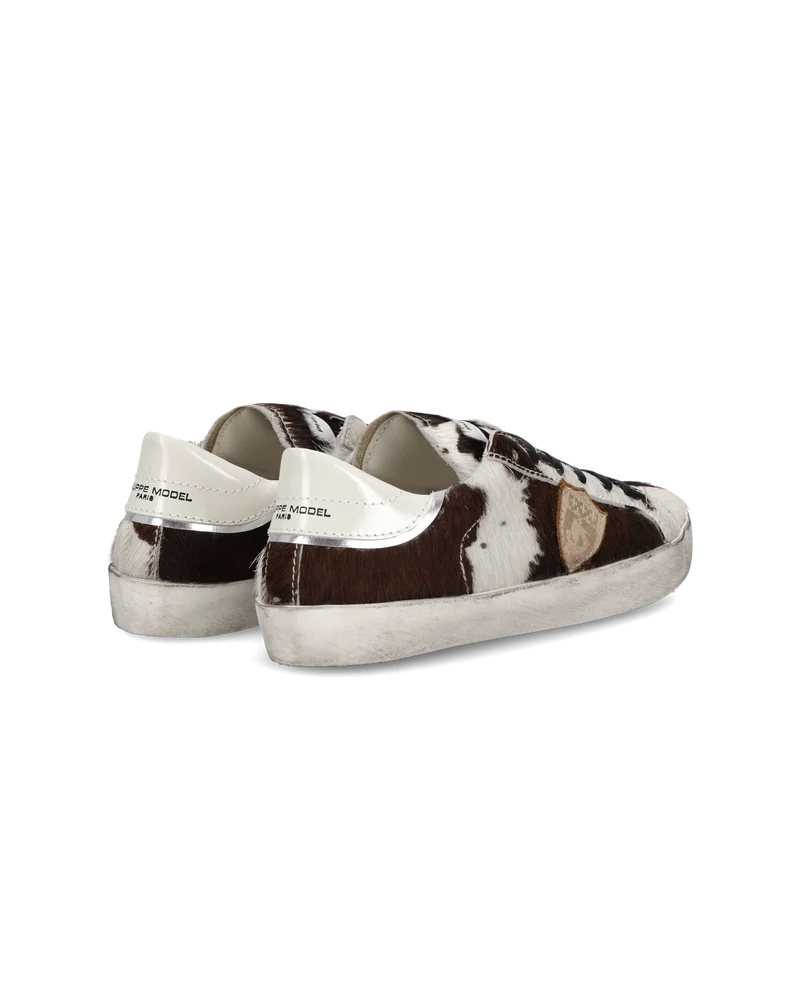 Sneaker Prsx Kids, Animal-Print White Brown