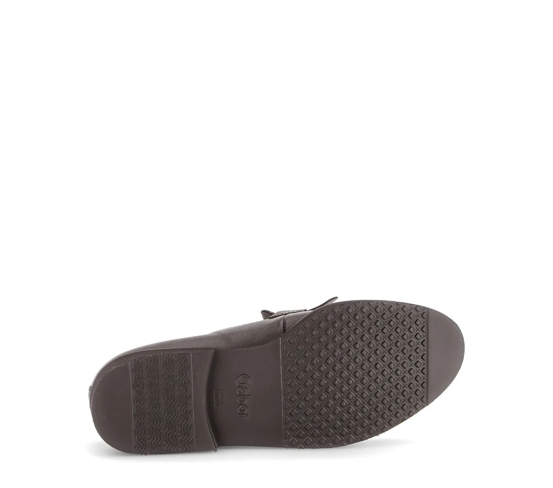 Mocassins marron en cuir lisse