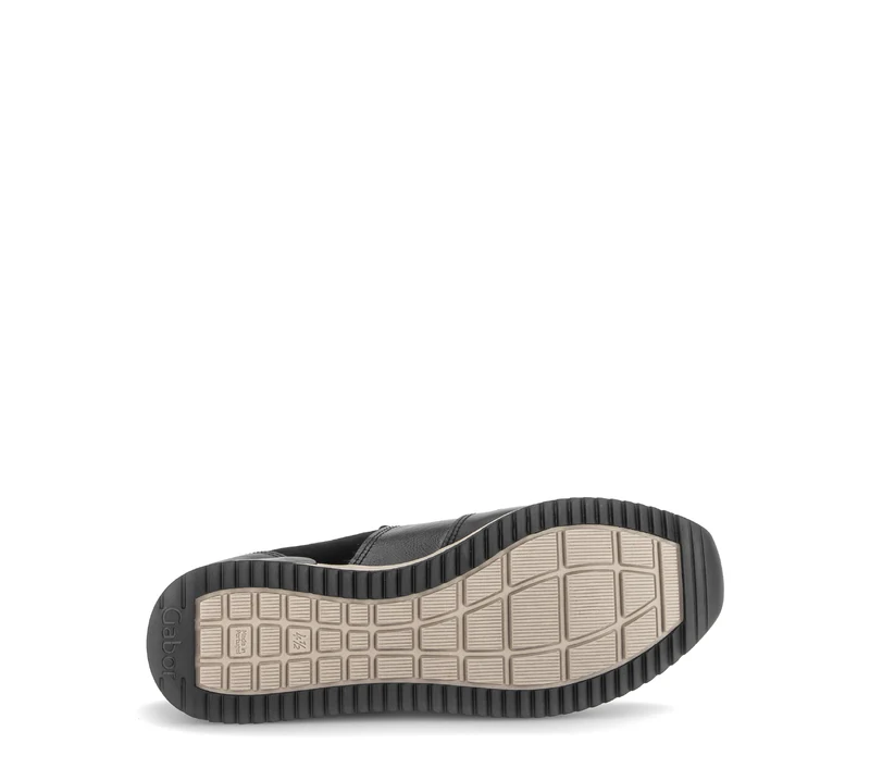 Baskets noires en cuirs combinés