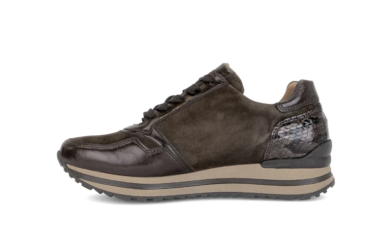 Baskets marron en daim et cuir