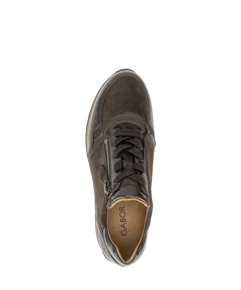 Baskets marron en daim et cuir