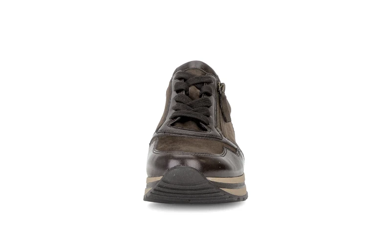 Baskets marron en daim et cuir