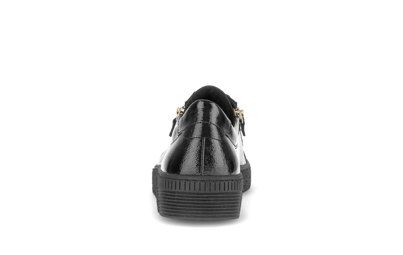 Baskets noires en cuir verni