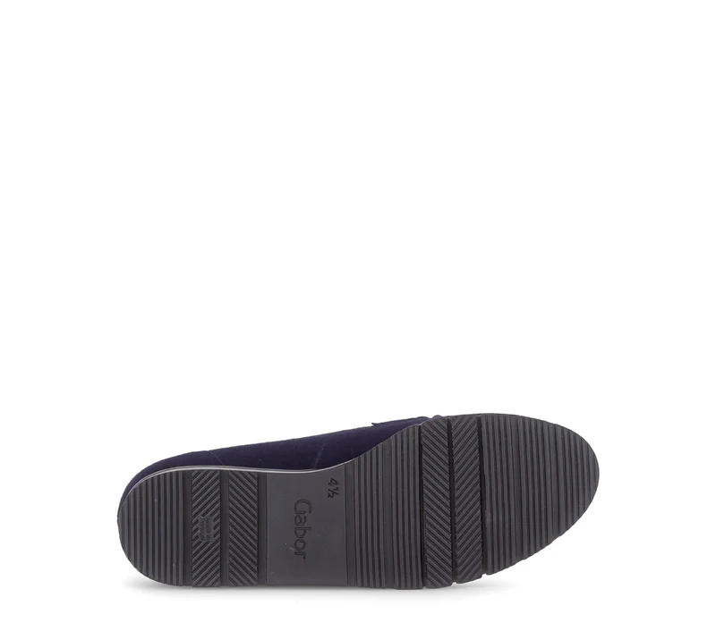 Mocassins bleus en cuir velours