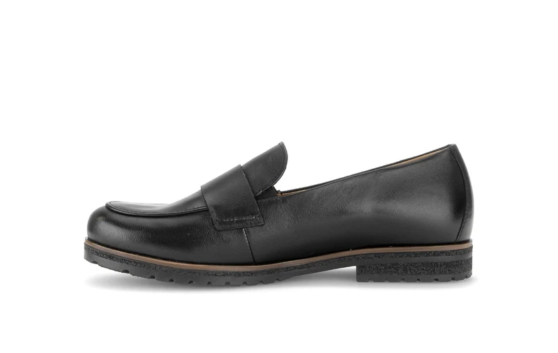 Mocassins noirs en cuir lisse