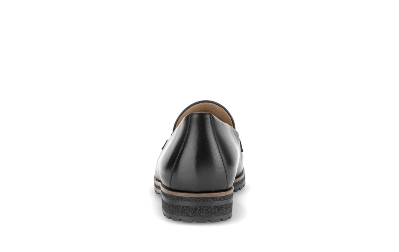 Mocassins noirs en cuir lisse