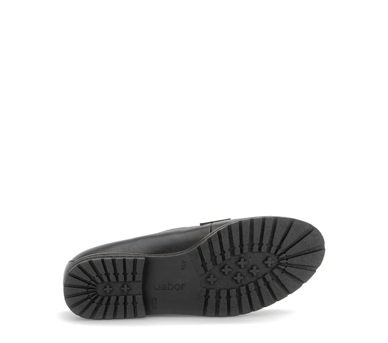 Mocassins noirs en cuir lisse