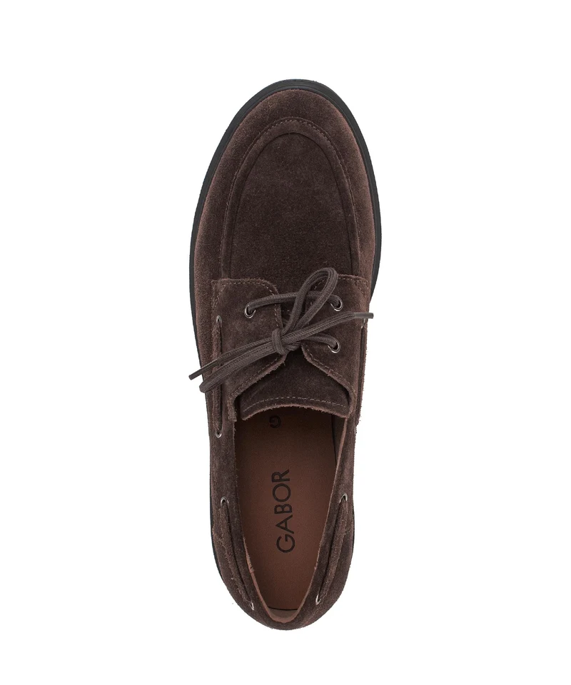 Mocassins marron en cuir velours