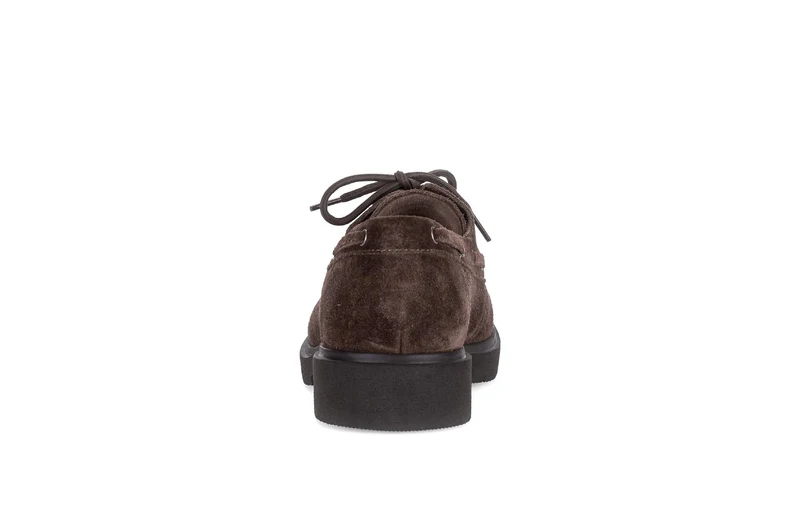 Mocassins marron en cuir velours