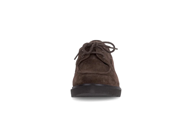 Mocassins marron en cuir velours