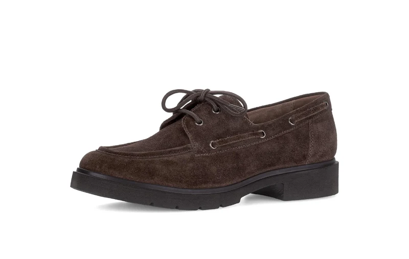 Mocassins marron en cuir velours