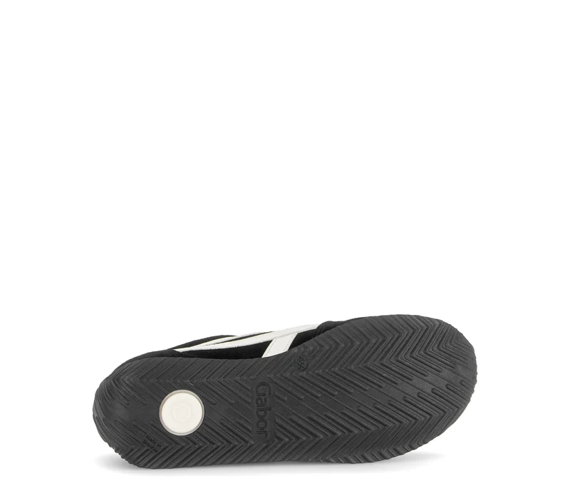 Baskets noires en cuirs combinés