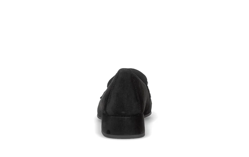 Mocassins noirs en cuir velours