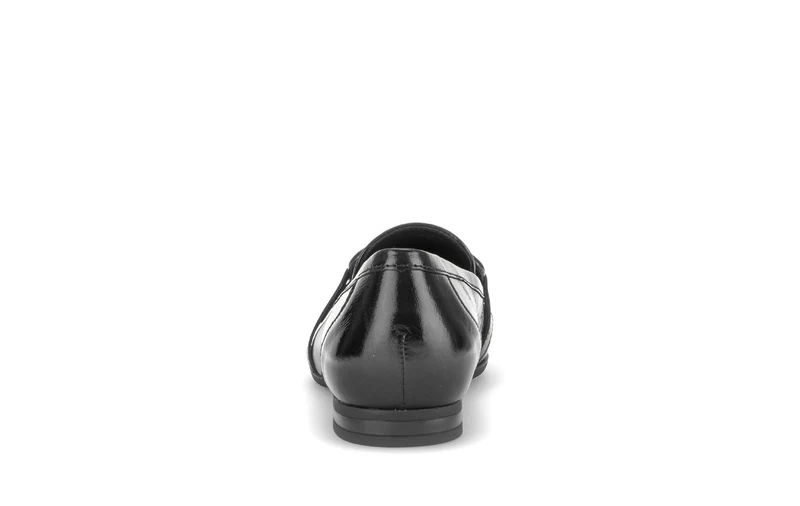 Mocassins noirs en cuir verni