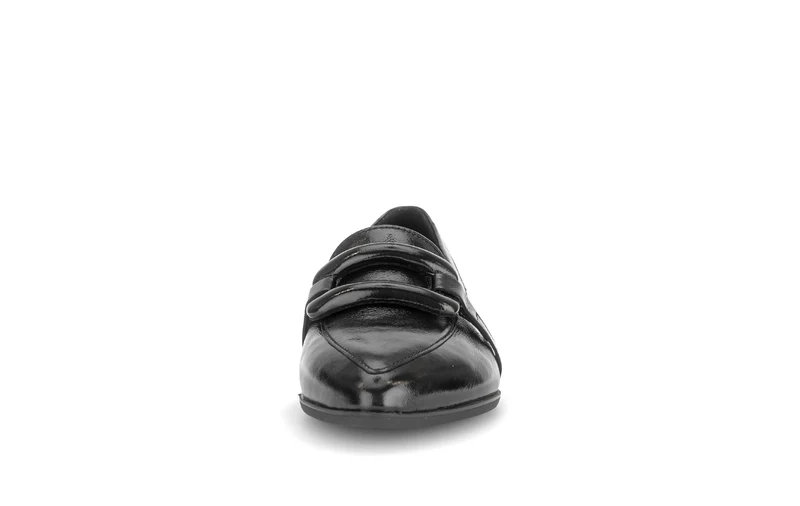 Mocassins noirs en cuir verni