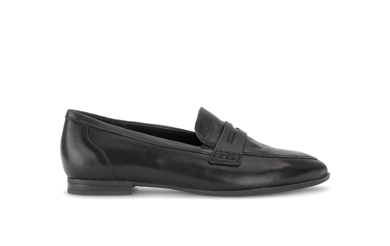 Mocassins noirs en cuir lisse