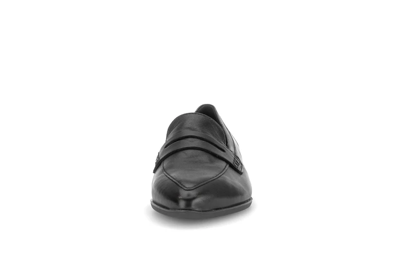 Mocassins noirs en cuir lisse