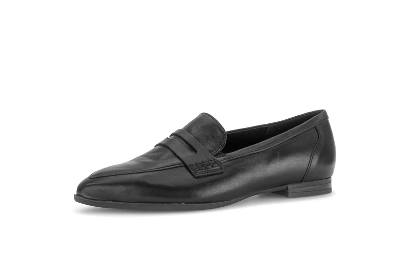 Mocassins noirs en cuir lisse