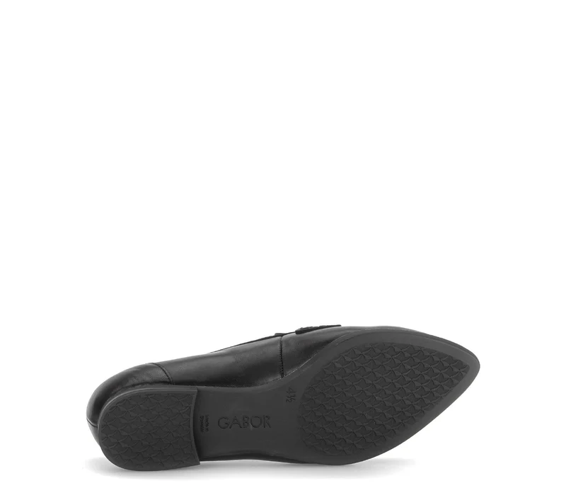 Mocassins noirs en cuir lisse