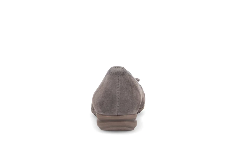 Ballerines beiges en cuir velours