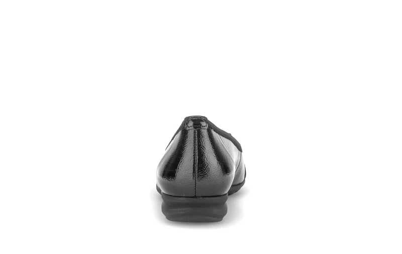 Ballerines noires en cuirs combinés