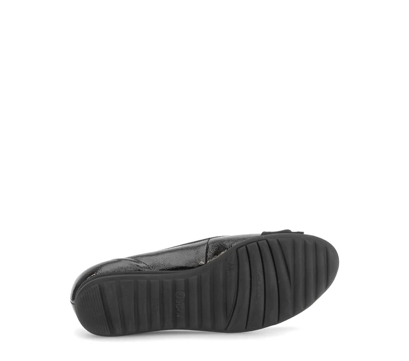Ballerines noires en cuirs combinés