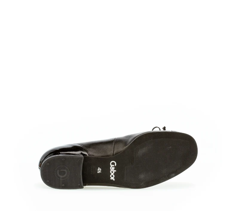 Ballerines noires en combinaison cuirs