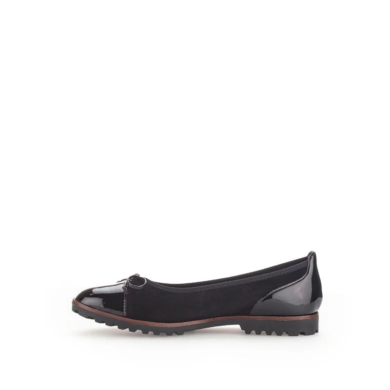 Ballerines noires en combinaison cuirs