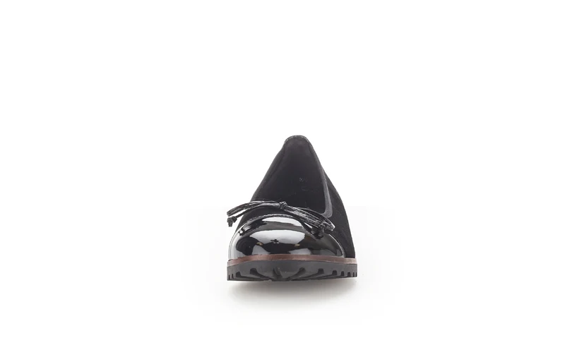 Ballerines noires en combinaison cuirs