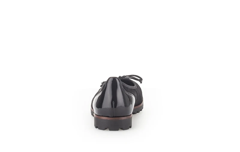 Ballerines noires en combinaison cuirs
