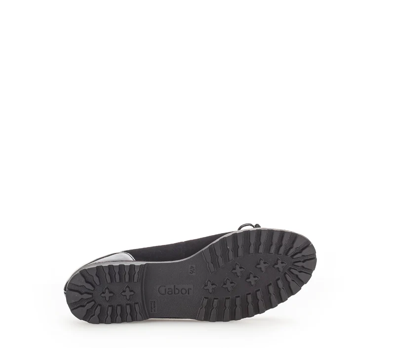 Ballerines noires en combinaison cuirs