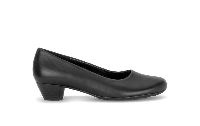 Escarpins noirs en cuir lisse