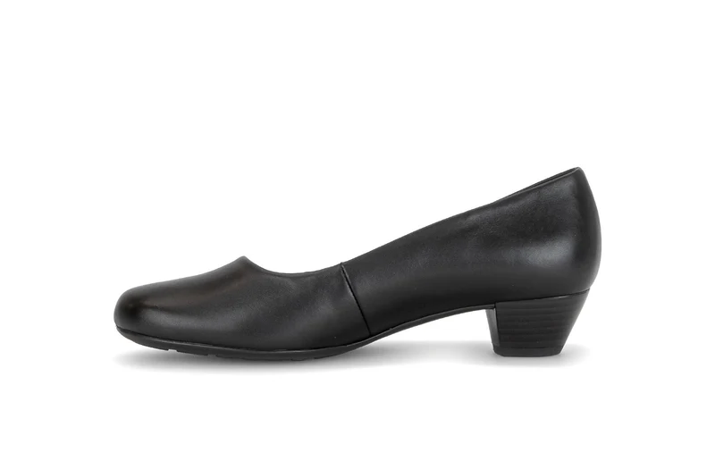 Escarpins noirs en cuir lisse