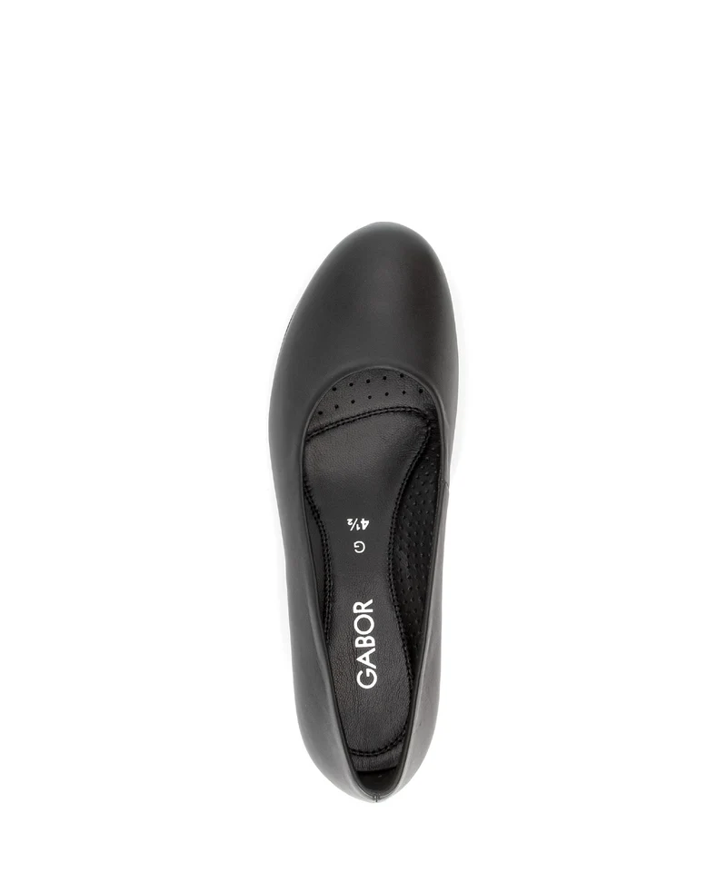 Escarpins noirs en cuir lisse